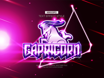 摩羯座文字效果(CAPRICORN ZODIAC TEXT EFFECTS)