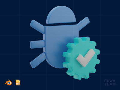 错误修复 - 3D SEO 插图(Bug Fixing - 3D SEO Illustration)