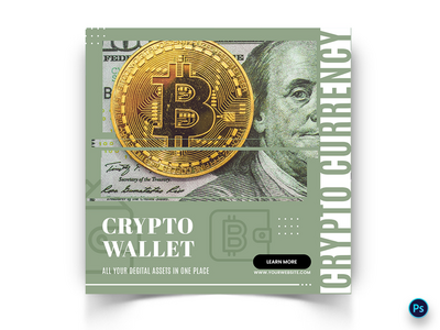 CryptoCurrency 社交媒体 Instagram 帖子模板(CryptoCurrency Social Media Instagram Post Template)