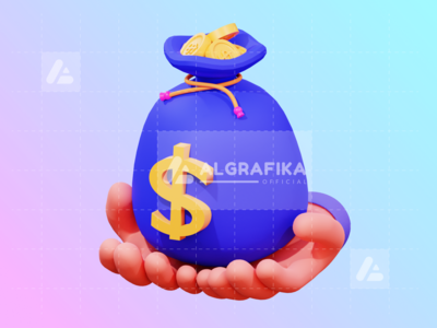 3d 手势金融插图(3D Hand Gesture Finance Illustration)