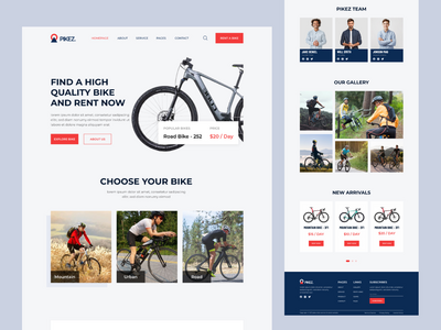 自行车租赁网站设计(Bike Rental Website Design)