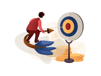 骑着飞镖的商人(Businessman riding on dart)