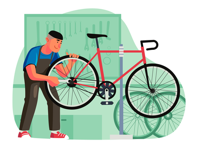 自行车机械图(Bicycle Mechanic Illustration)