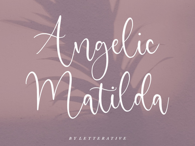Angelic Matilda 美丽的现代书法字体(Angelic Matilda Beautiful Modern Calligraphy Font)