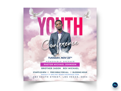 教会演讲社交媒体帖子模板(Church Speech Social Media Post Template)