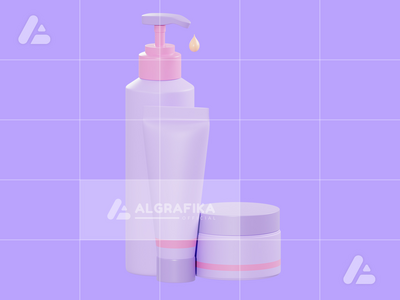 3d 插图身体护理对象(3d illustration body care object)
