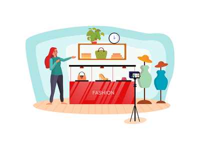 在线销售时尚的美容博主(Beauty blogger selling fashion online)