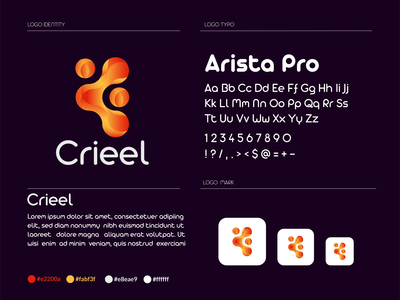 一个创意多彩的标志：Crieel(A creative colorful logo : Crieel)