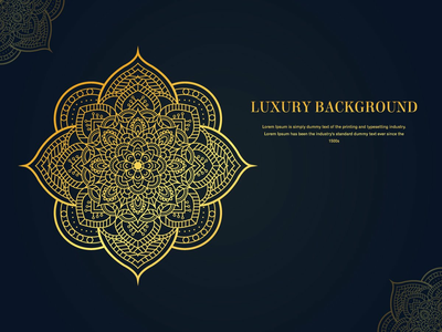 美丽的豪华曼荼罗背景(Beautiful Luxury Mandala Background)