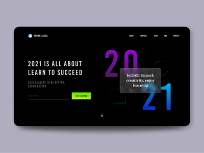 2021 年学习课程登陆页面(2021 LEARN CLASSES Landing Page)