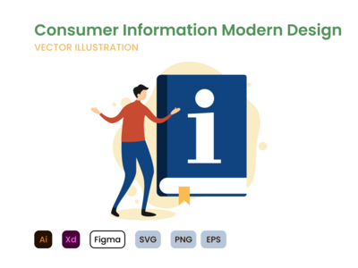 客户信息平面现代设计。(Customer information flat modern design.)