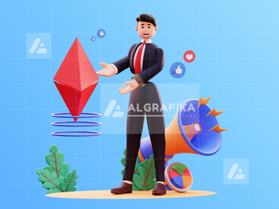 3d 字符商人图(3D Character Businessman Illustration)