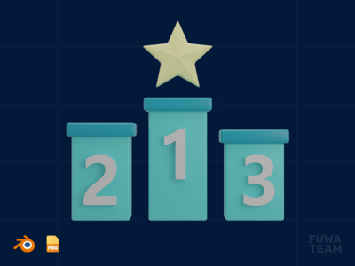 品类排名——3D SEO插画（正面）(Category Ranking - 3D SEO Illustration (front))