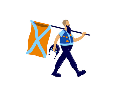 骑自行车的人平面颜色矢量不露面字符(Biker flat color vector faceless character)