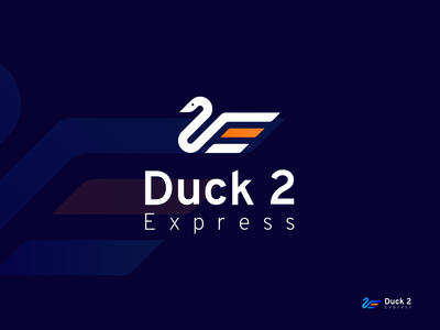 快递标志概念 |鸭 2 快递(Courier Logo Concepts  | Duck 2 Express)
