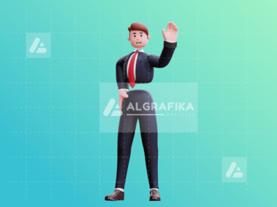 3d 商人人物插图(3d businessman character illustration)