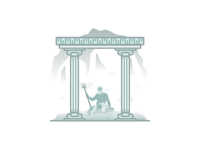 古希腊门图矢量(Ancient greek gate illustration vector)