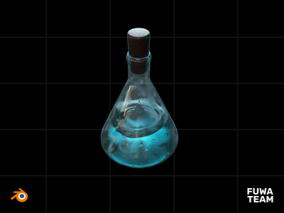 3D 游戏物品在黑暗中发光插图包 - 药水(3D Game Item Glow In The Dark Illustration Pack - Potion)
