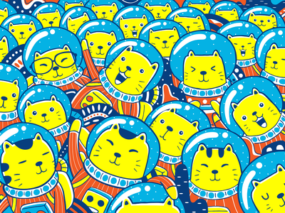 Catstronaut 字符矢量图(Catstronaut Character Vector Illustration)