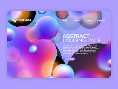 多彩液体登陆页面(Colorful Liquid Landing Page)