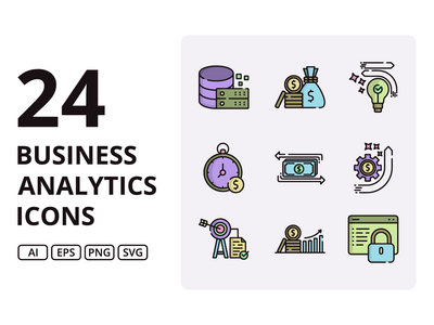 业务分析图标(Business Analytics Icons)