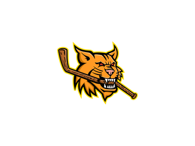 山猫冰球吉祥物(Bobcat Ice Hockey Mascot)