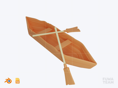 船 - 3D 露营插图包(Boat - 3D Camping Illustration Pack)