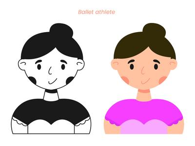 芭蕾头像插图(Ballet Avatar Illustration)
