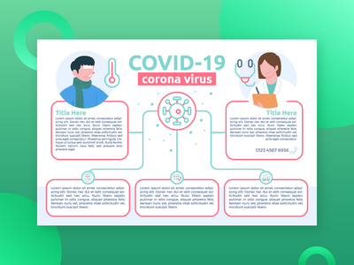 Covid-19 流行病信息图表模板(Covid-19 Pandemic Infographic Template)