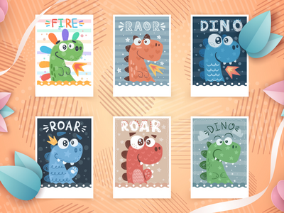 可爱的卡通人物集动物(Adorable Cartoon Character Set Animal)