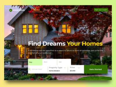 代理之家 |登陆页面 |引导程序 |无花果(Agent House |LandingPage | Bootsrap | Figma)