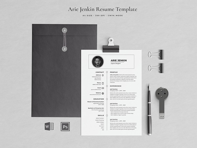 清洁詹金简历模板(Clean Jenkin Resume Template)