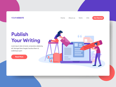 博客矢量图(Blogging Vector Illustration)