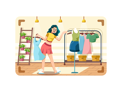 在线销售时尚的美容博主。(Beauty blogger selling fashion online.)