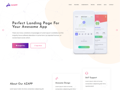应用登陆页面模板(App Landing Page Template)