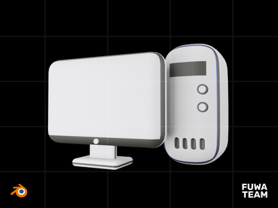 计算机 - 3D 未来游戏设备(Computer - 3D Futuristic game device)