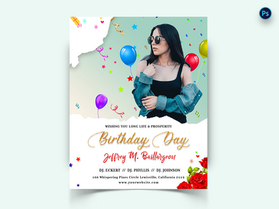 生日派对社交媒体帖子模板(Birthday Party Social Media Post Template)