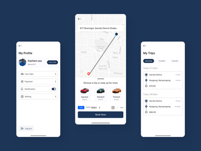 汽车/出租车预订应用程序(Car/Taxi Booking App)