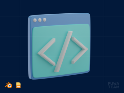 编码 - 3D SEO 插图(Coding - 3D SEO Illustration)