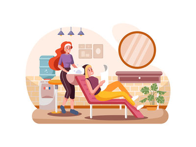 美容院矢量图解概念(Beauty Salon Vector Illustration concept)