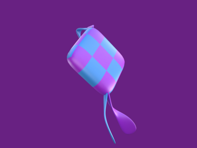 3D 渲染斋月图标食物传统 ketupat(3D Rendering Ramadan Icon food traditional ketupat)