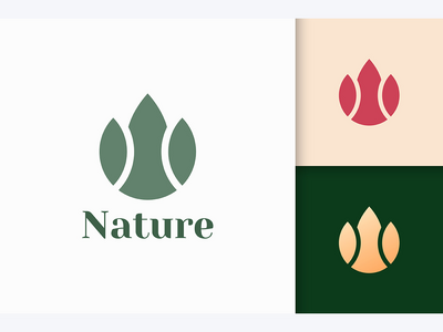 健康与美丽奢华风格的抽象花卉标志(Abstract Flower Logo in Luxury Style For Health and Beauty)