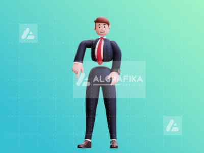 3d 商人人物插图(3d businessman character illustration)