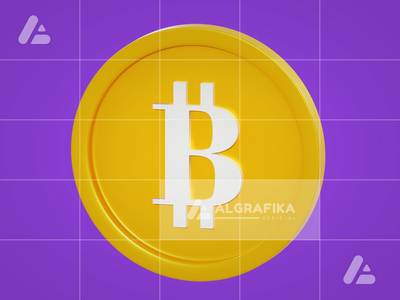 3d 插图比特币对象(3d illustration bitcoin object)