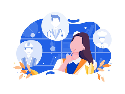 选择工作插图概念(Choice the Job Illustration concept)