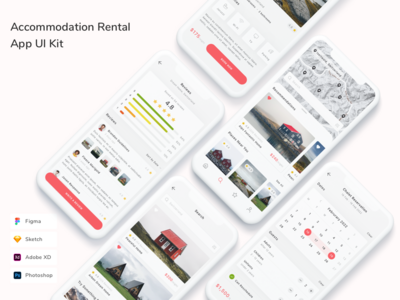住宿租赁应用程序 UI 套件(Accommodation Rental App UI Kit)