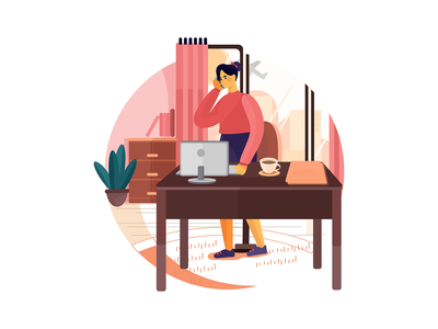 研究启动计划的女商人(Businesswoman working on startup plan)