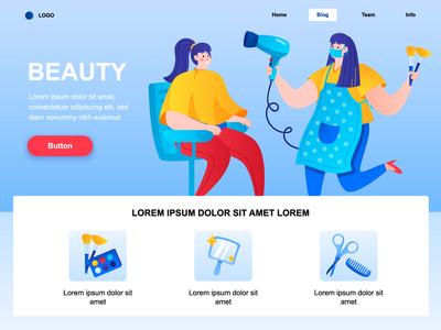 美女登陆页面(Beauty landing page)
