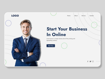 业务登陆页面模板设计(Business Landing Page Template Design)