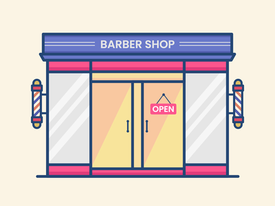 理发店矢量图(Barbershop vector illustration)